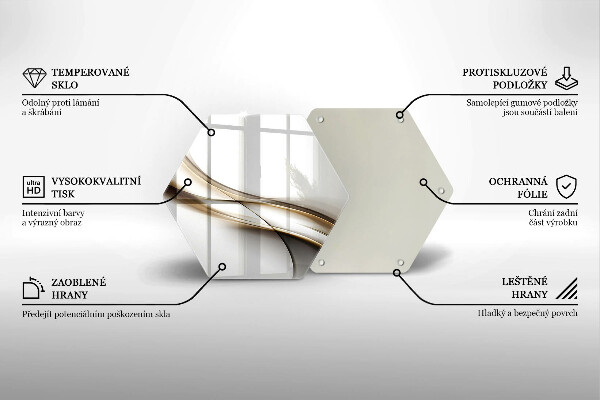 Glas Herdabdeckplatte Weiche Linien Abstraktion