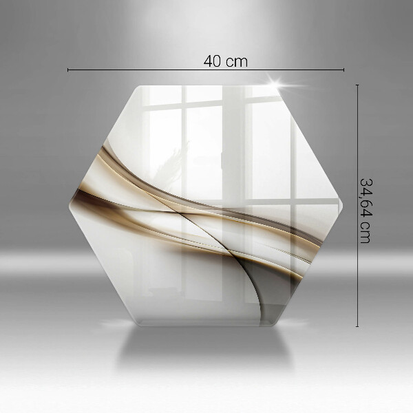 Glas Herdabdeckplatte Weiche Linien Abstraktion