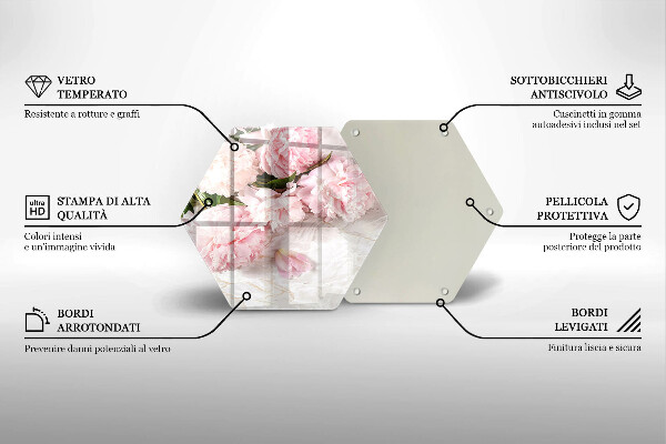 Glas Herdabdeckplatte Zarte Rosenblüten