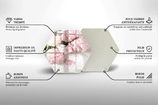 Glas Herdabdeckplatte Zarte Rosenblüten