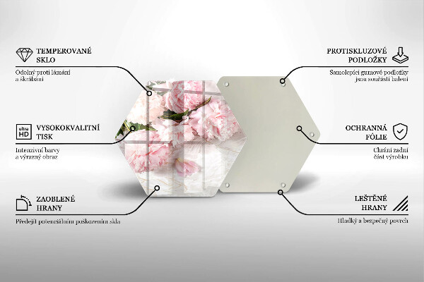Glas Herdabdeckplatte Zarte Rosenblüten