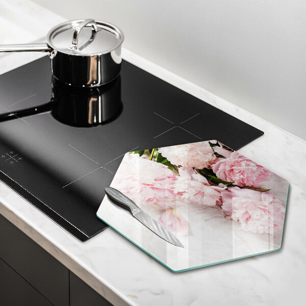 Glas Herdabdeckplatte Zarte Rosenblüten