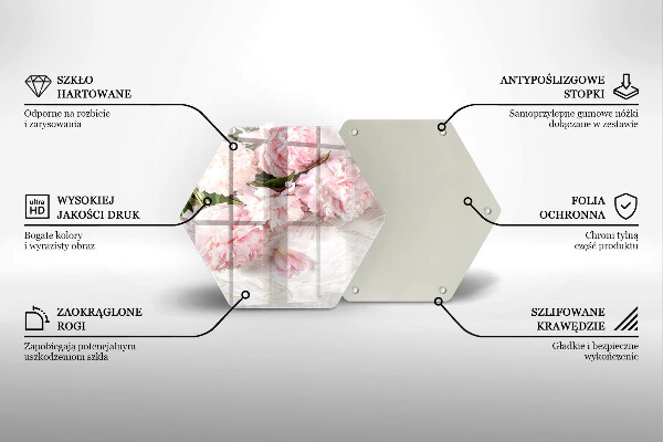 Glas Herdabdeckplatte Zarte Rosenblüten