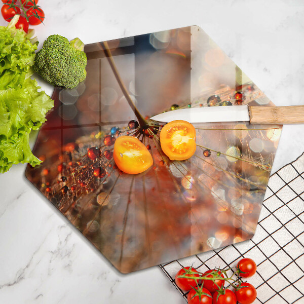 Glas Herdabdeckplatte Nasser Löwenzahn