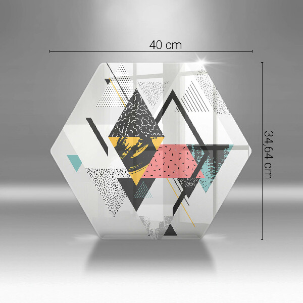 Glas Herdabdeckplatte Abstrakte Dreiecke