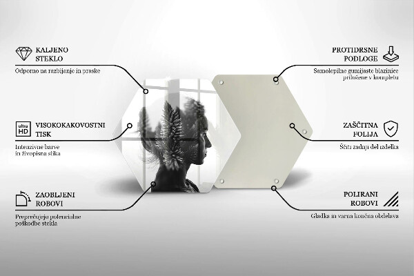 Glas Herdabdeckplatte Frau und Wald