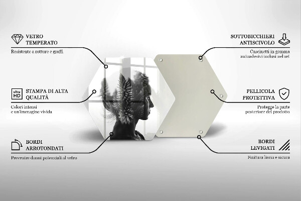 Glas Herdabdeckplatte Frau und Wald