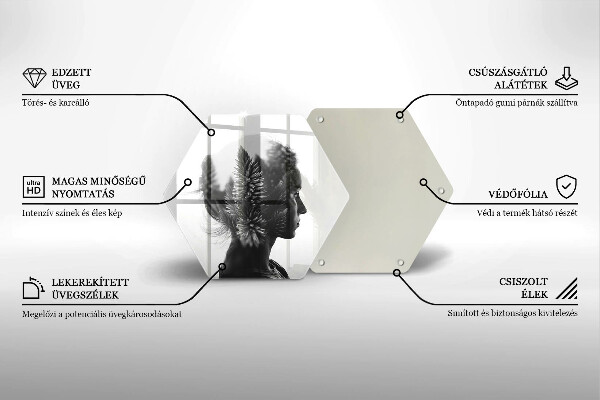 Glas Herdabdeckplatte Frau und Wald