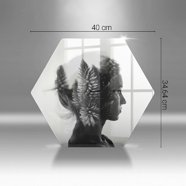 Glas Herdabdeckplatte Frau und Wald