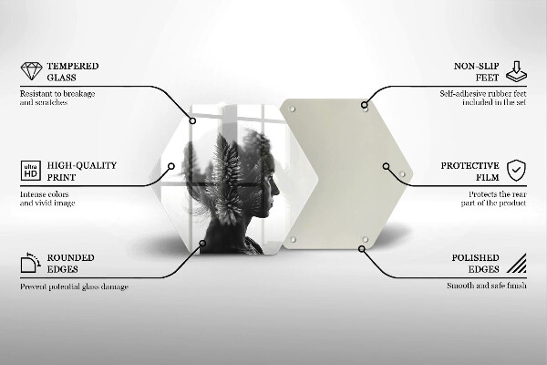 Glas Herdabdeckplatte Frau und Wald
