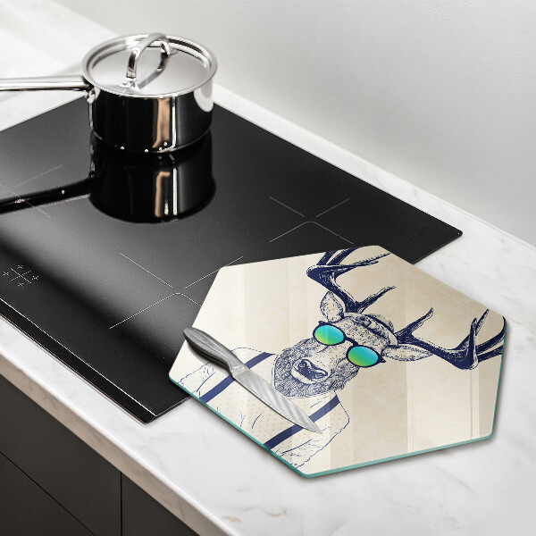 Glas Herdabdeckplatte Hirschmann-Illustration