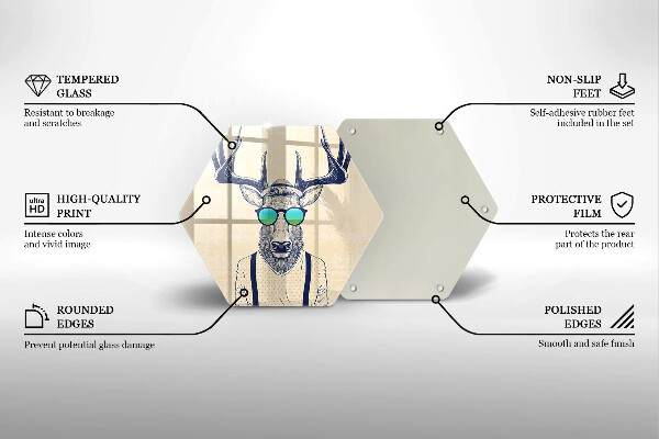 Glas Herdabdeckplatte Hirschmann-Illustration