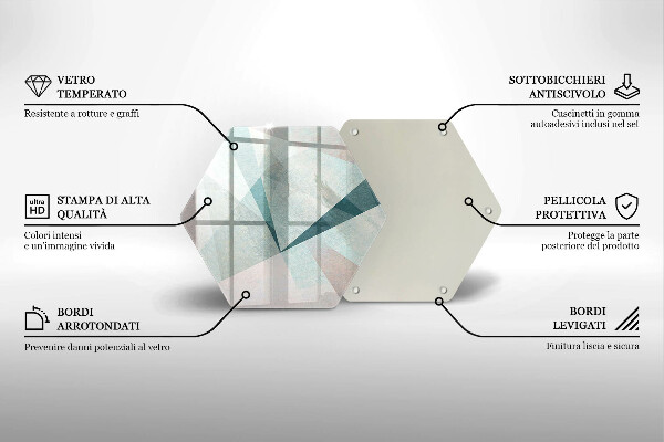 Glas Herdabdeckplatte Scharfe Abstraktion