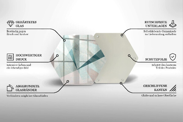 Glas Herdabdeckplatte Scharfe Abstraktion