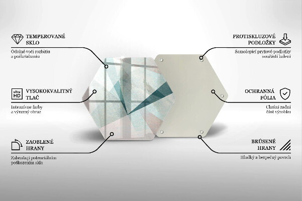 Glas Herdabdeckplatte Scharfe Abstraktion