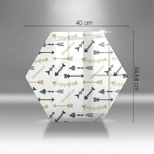 Glas Herdabdeckplatte Boho-Pfeilmuster