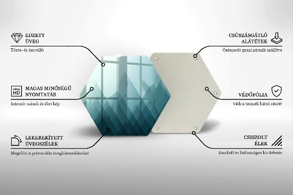 Glas Herdabdeckplatte Abstrakte Berge