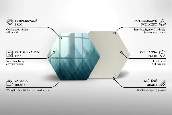 Glas Herdabdeckplatte Abstrakte Berge