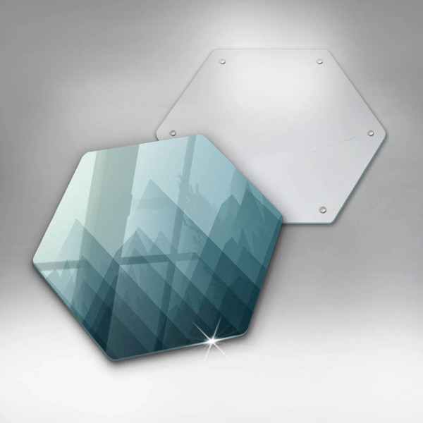 Glas Herdabdeckplatte Abstrakte Berge