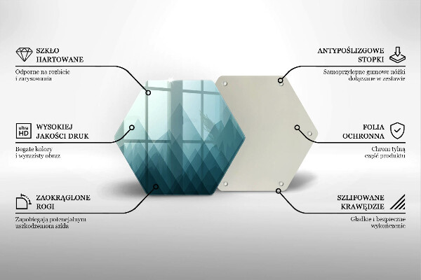Glas Herdabdeckplatte Abstrakte Berge
