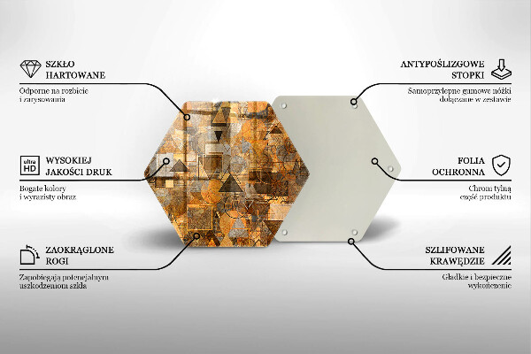 Glas Herdabdeckplatte Nahtloses Muster aus geometrischen Figuren