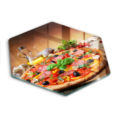 Glas Herdabdeckplatte Italienische Pizza