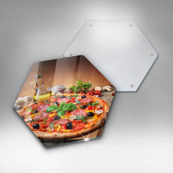 Glas Herdabdeckplatte Italienische Pizza