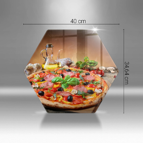 Glas Herdabdeckplatte Italienische Pizza