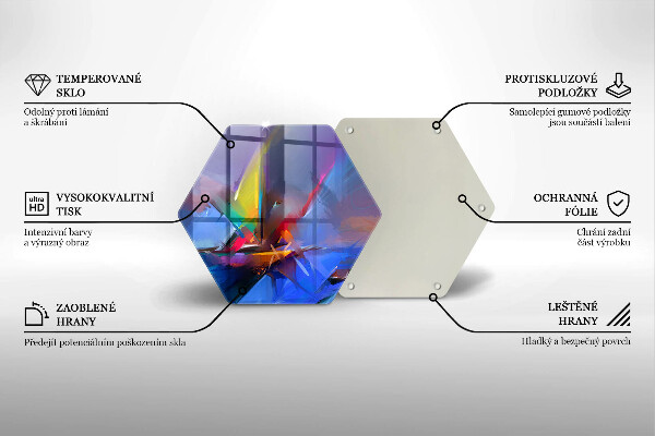 Glas Herdabdeckplatte Gemalte Abstraktion