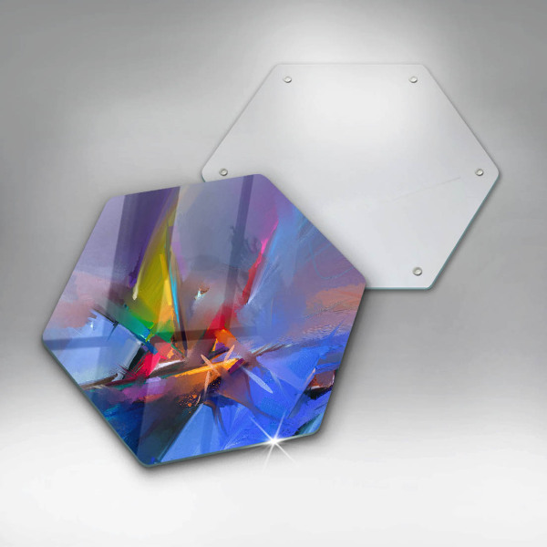 Glas Herdabdeckplatte Gemalte Abstraktion