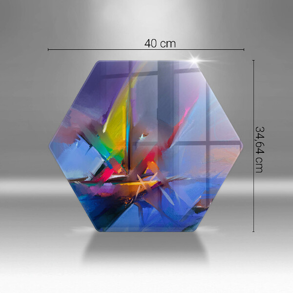 Glas Herdabdeckplatte Gemalte Abstraktion