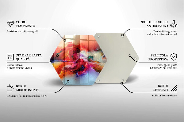 Glas Herdabdeckplatte Rauchige Abstraktion