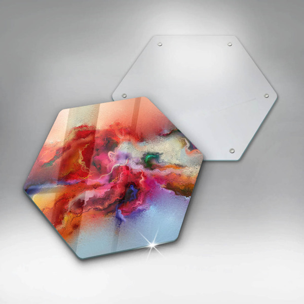 Glas Herdabdeckplatte Rauchige Abstraktion