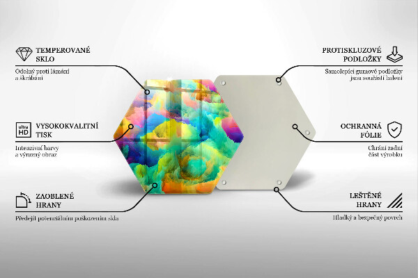 Glas Herdabdeckplatte Bunte Abstraktion