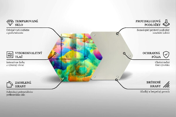 Glas Herdabdeckplatte Bunte Abstraktion