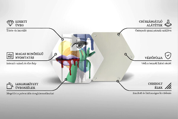 Glas Ceranfeldabdeckung Abstrakte Kunstcollage