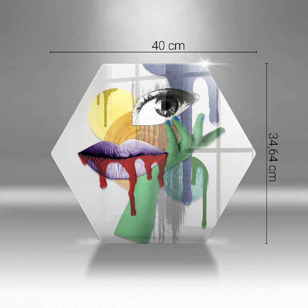 Glas Ceranfeldabdeckung Abstrakte Kunstcollage