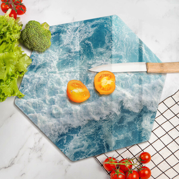 Glas Ceranfeldabdeckung Meerwasserwellen