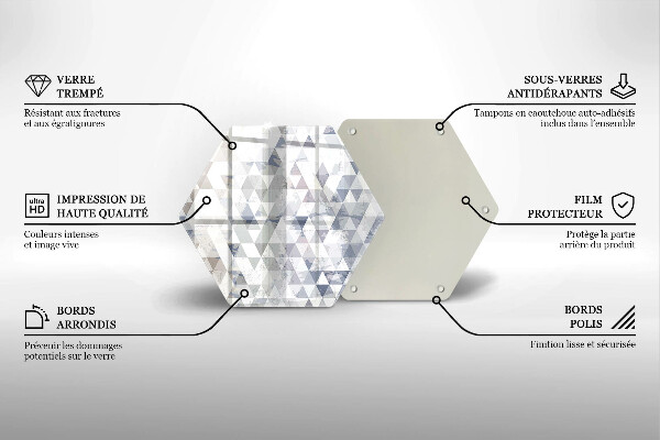 Glas Ceranfeldabdeckung Dreiecksmuster