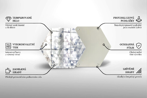 Glas Ceranfeldabdeckung Dreiecksmuster