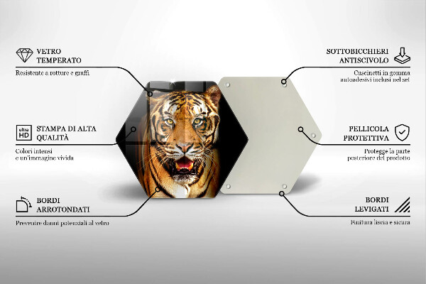 Glas Ceranfeldabdeckung Wildtiertiger