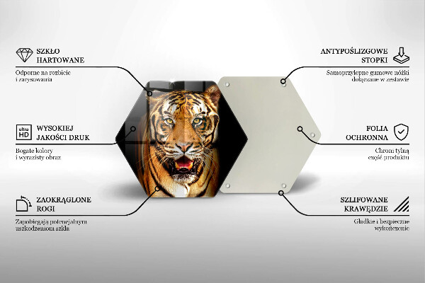 Glas Ceranfeldabdeckung Wildtiertiger