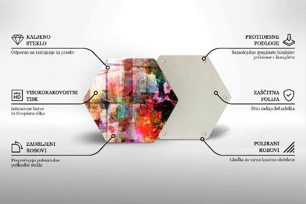 Glas Herdabdeckplatte Abstraktion malen