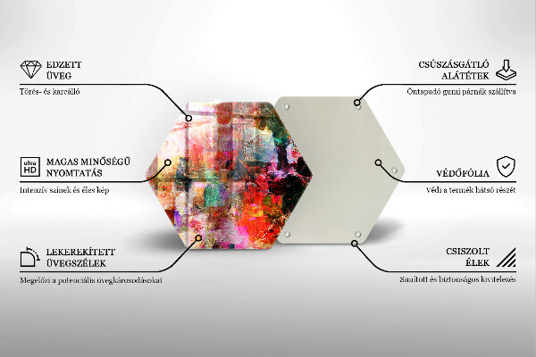 Glas Herdabdeckplatte Abstraktion malen