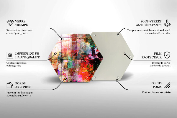 Glas Herdabdeckplatte Abstraktion malen