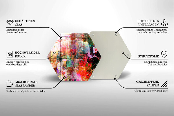 Glas Herdabdeckplatte Abstraktion malen