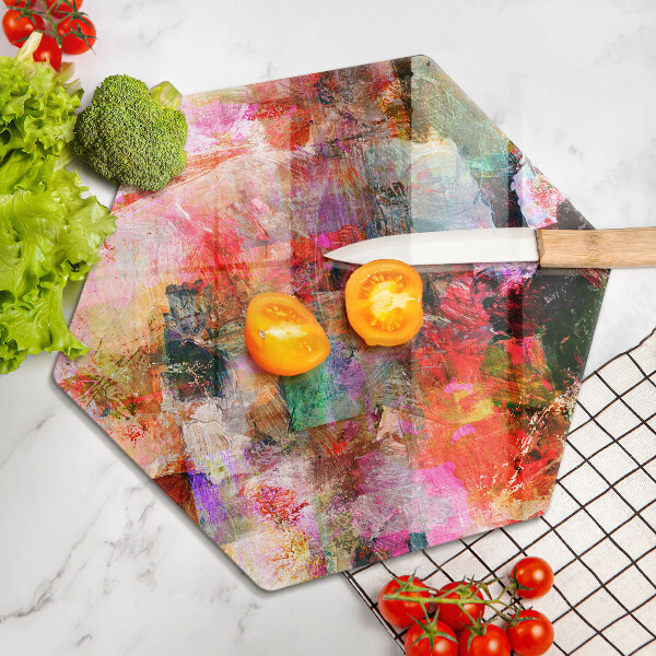 Glas Herdabdeckplatte Abstraktion malen