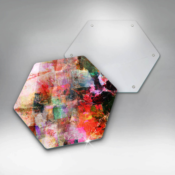 Glas Herdabdeckplatte Abstraktion malen