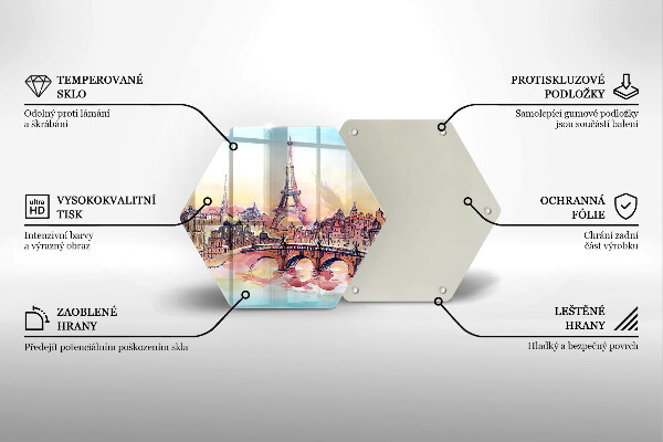 Glas Herdabdeckplatte Landschaft des Pariser Eiffelturms