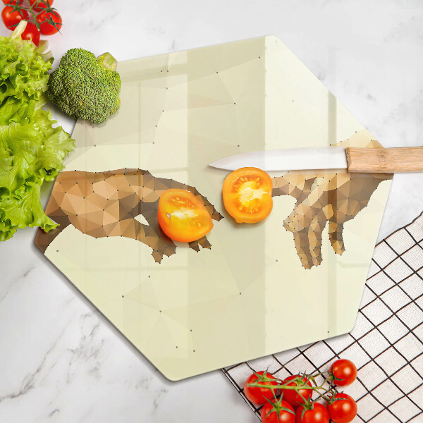 Glas Herdabdeckplatte Erschaffung von Adams Händen